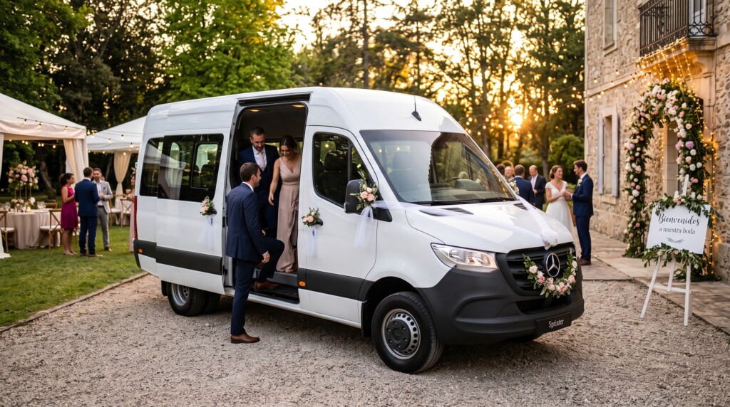 Transporte en Sprinter para invitados de boda en Guadalajara